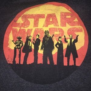 Star Wars Solo Cast T-shirt Striped Heather Gray